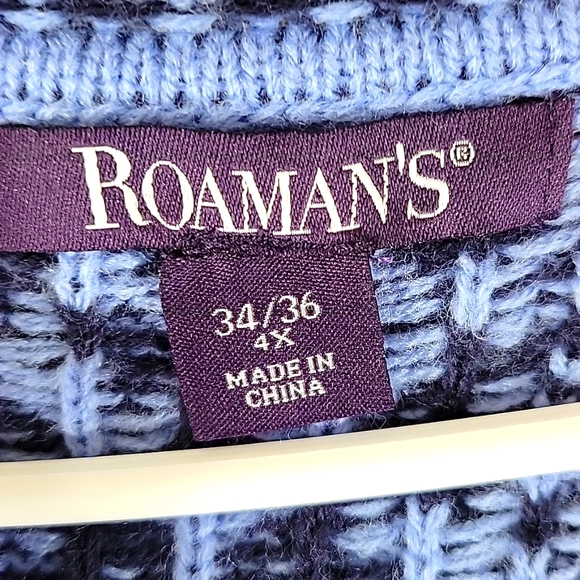 ROAMAN'S Plus Size V-Neckline Tunic Sweater Size 4X 34/36 - Picture 3 of 8